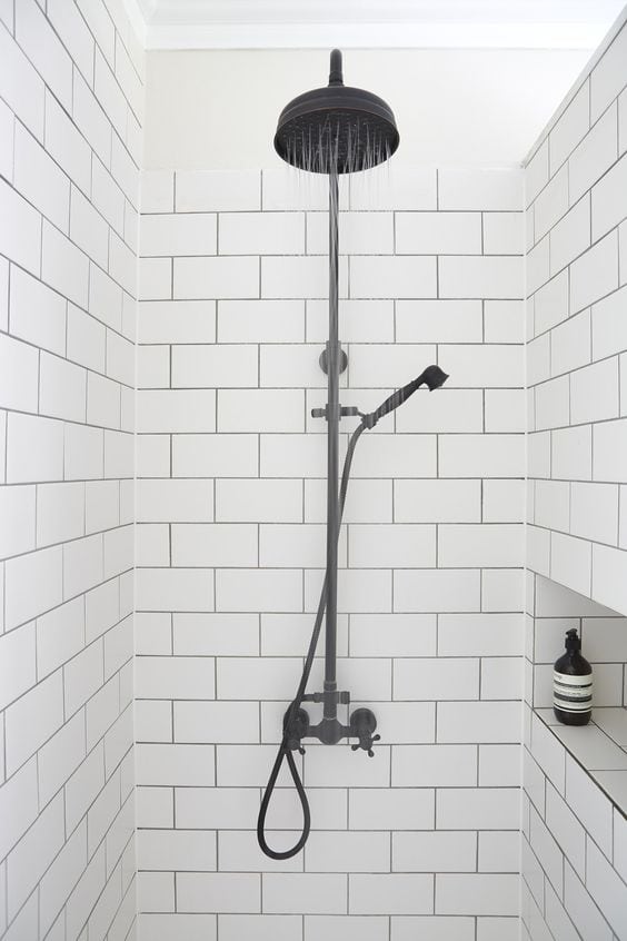 white subway tiles