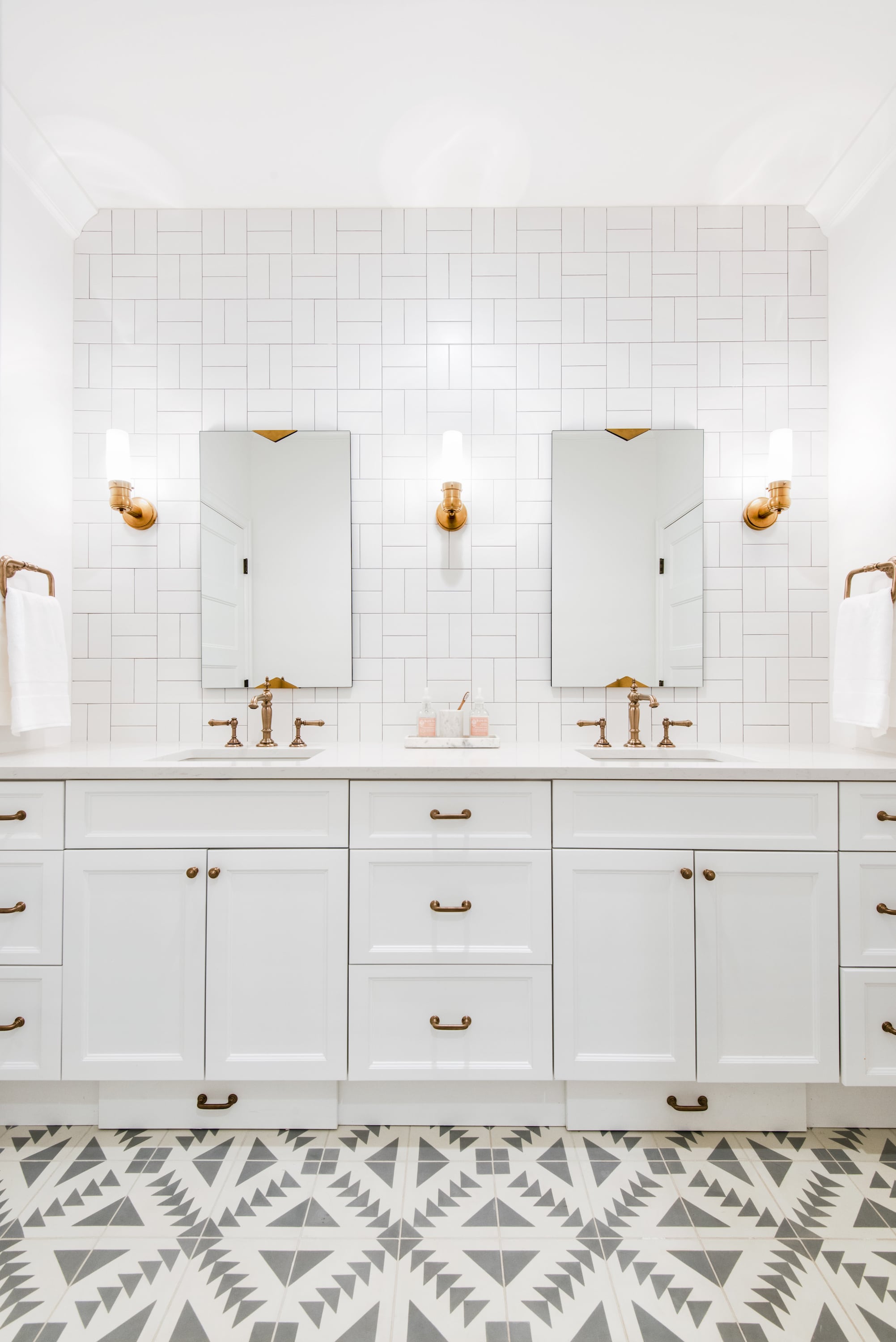 white subway tiles