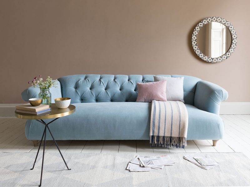 blue sofa