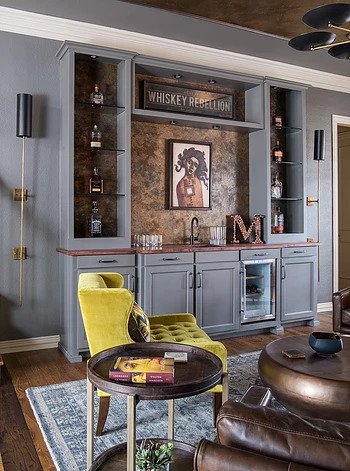 home bar, contemporary home bar