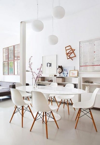 eames chair, white eames chair, tulip table