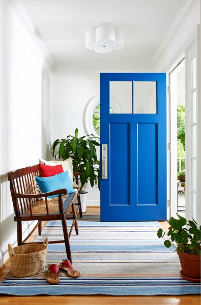 blue door