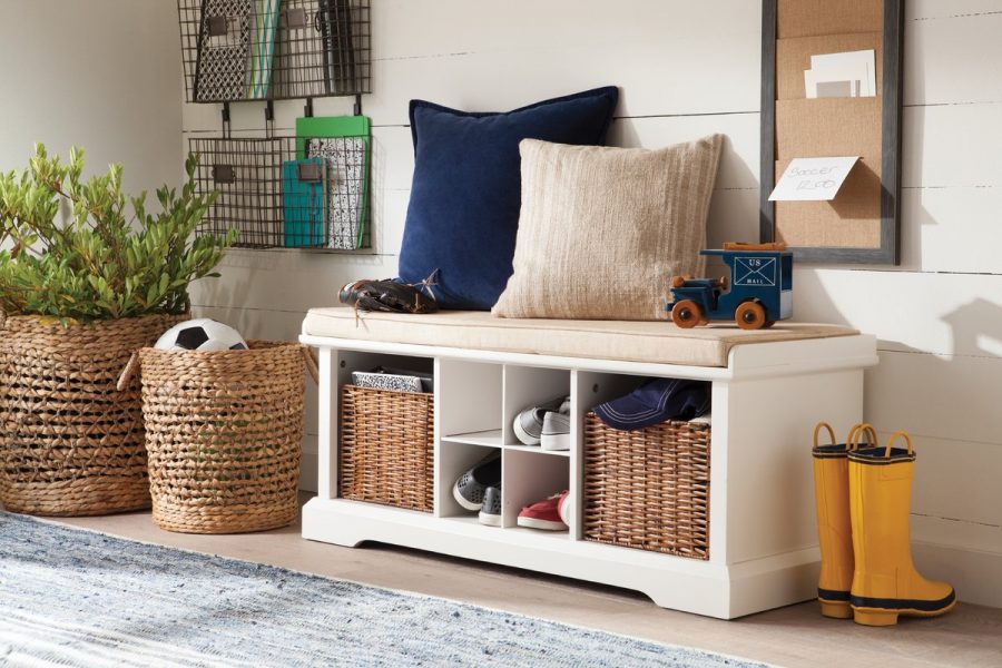 foyer storage bench