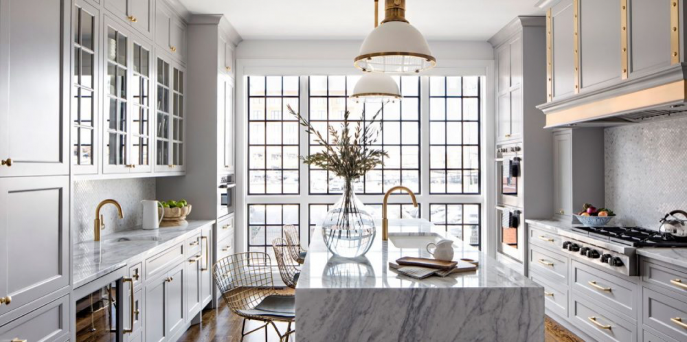 grey kitchen cabinets