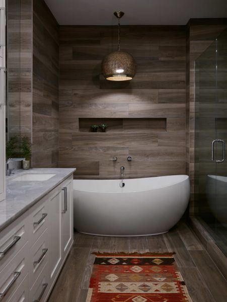 walk in shower, bathroom tile, bathroom remodel, freestanding tub, built in tub, shower niche, shower nook