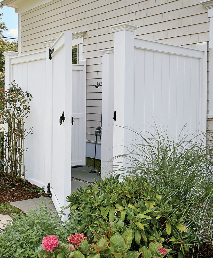 enclosed outdoor shower